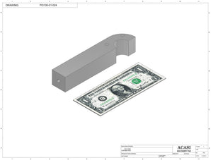 Automatic inline pressure overflow bottle filler machine, low viscosity, Part PI3100-01-024, by Acasi Machinery Inc.
