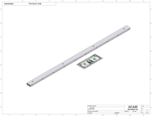 Automatic inline pressure overflow bottle filler machine, low viscosity, Part PI3100-01-036, by Acasi Machinery Inc.