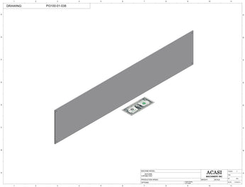 Automatic inline pressure overflow bottle filler machine, low viscosity, Part PI3100-01-038, by Acasi Machinery Inc.