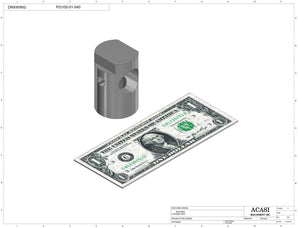 Automatic inline pressure overflow bottle filler machine, low viscosity, Part PI3100-01-040, by Acasi Machinery Inc.