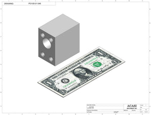 Automatic inline pressure overflow bottle filler machine, low viscosity, Part PI3100-01-046, by Acasi Machinery Inc.