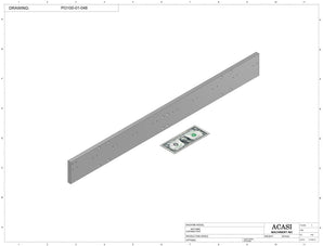Automatic inline pressure overflow bottle filler machine, low viscosity, Part PI3100-01-048, by Acasi Machinery Inc.