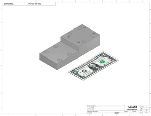 Automatic inline pressure overflow bottle filler machine, low viscosity, Part PI3100-01-052, by Acasi Machinery Inc.