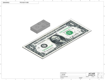 Automatic inline pressure overflow bottle filler machine, low viscosity, Part PI3100-01-058, by Acasi Machinery Inc.