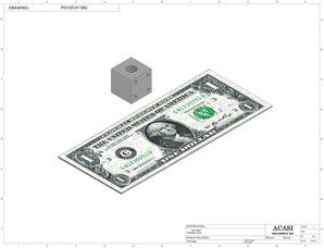 Automatic inline pressure overflow bottle filler machine, low viscosity, Part PI3100-01-062, by Acasi Machinery Inc.