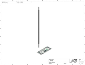 Automatic inline pressure overflow bottle filler machine, low viscosity, Part PI3100-01-070, by Acasi Machinery Inc.