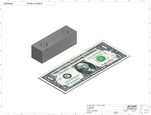 Automatic inline pressure overflow bottle filler machine, low viscosity, Part PI3100-01-076E-N, by Acasi Machinery