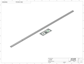 Automatic inline pressure overflow bottle filler machine, low viscosity, Part PI3100-01-082, by Acasi Machinery Inc.