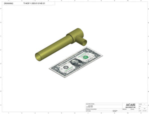 Automatic inline pressure overflow bottle filler machine, low viscosity, Part TI-NOF-1.000-01-014E-01, by Acasi Machinery Inc.