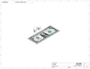 Automatic inline pressure overflow bottle filler machine, low viscosity, Part TI-NOF-1.000-01-019, by Acasi Machinery Inc.