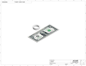 Automatic inline pressure overflow bottle filler machine, low viscosity, Part TI-NOF-1.000-01-020, by Acasi Machinery Inc.