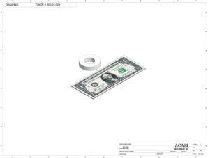 Automatic inline pressure overflow bottle filler machine, low viscosity, Part TI-NOF-1.000-01-024, by Acasi Machinery Inc.