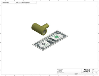 Automatic inline pressure overflow bottle filler machine, low viscosity, Part TI-NOF-COM-01-004E-01, by Acasi Machinery Inc.