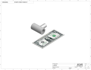 Automatic inline pressure overflow bottle filler machine, low viscosity, Part ZI-NOF-COM-01-004E-01, by Acasi Machinery Inc.