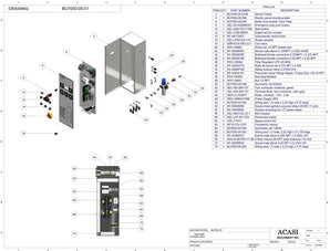 Automatic plastic and metal bottle unscrambler machine, model BU7000, Assy BU7000-05-01, by Acasi Machinery Inc.