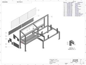 Automatic plastic and metal bottle unscrambler machine, model BU7100, Assy BU7100-01, by Acasi Machinery Inc.
