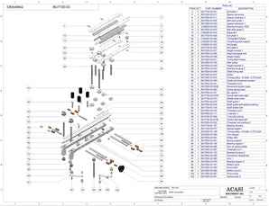 Automatic plastic and metal bottle unscrambler machine, model BU7100, Assy BU7100-03, by Acasi Machinery Inc.