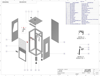 Automatic plastic and metal bottle unscrambler machine, model TruSort-SO, Assy 559-000-SO, by Acasi Machinery Inc.