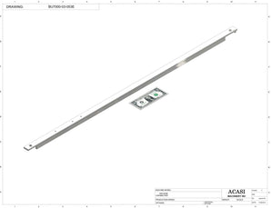 Automatic plastic and metal bottle unscrambler machine with 48 inches bowl, model BU7100, Assy BU7000-03-053E, by Acasi Machinery Inc.