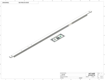 Automatic plastic and metal bottle unscrambler machine with 48 inches bowl, model BU7100, Assy BU7000-03-053E, by Acasi Machinery Inc.