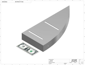Automatic plastic and metal bottle unscrambler machine with 48 inches bowl, model BU7100, Assy BU7000-07-012E, by Acasi Machinery Inc.