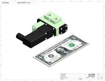 Automatic plastic and metal bottle unscrambler machine with 48 inches bowl, model BU7100, Component ADA-912B-PM-111JB, by Acasi Machinery Inc.