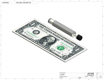 Automatic plastic and metal bottle unscrambler machine with 48 inches bowl, model BU7100, Component ADA-OEM-.25B NB21539, by Acasi Machinery Inc.