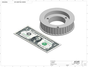 Automatic plastic and metal bottle unscrambler machine with 48 inches bowl, model BU7100, Component APL-MART36L100SDS, by Acasi Machinery Inc.