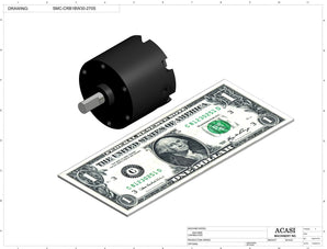 Automatic plastic and metal bottle unscrambler machine with 48 inches bowl, model BU7100, Component SMC-CRB1BW30-270S, by Acasi Machinery Inc.