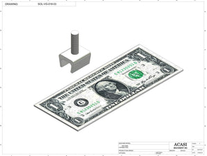 Automatic plastic and metal bottle unscrambler machine with 48 inches bowl, model BU7100, Component SOL-VG-018-03, by Acasi Machinery Inc.