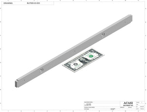 Automatic plastic and metal bottle unscrambler machine with 48 inches bowl, model BU7100, Part BU7000-03-003, by Acasi Machinery Inc.