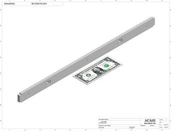 Automatic plastic and metal bottle unscrambler machine with 48 inches bowl, model BU7100, Part BU7000-03-003, by Acasi Machinery Inc.