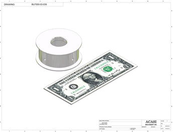 Automatic plastic and metal bottle unscrambler machine with 48 inches bowl, model BU7100, Part BU7000-03-039, by Acasi Machinery Inc.
