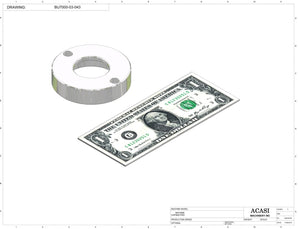 Automatic plastic and metal bottle unscrambler machine with 48 inches bowl, model BU7100, Part BU7000-03-043, by Acasi Machinery Inc.