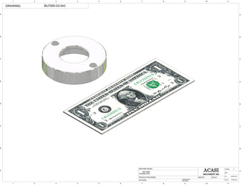 Automatic plastic and metal bottle unscrambler machine with 48 inches bowl, model BU7100, Part BU7000-03-043, by Acasi Machinery Inc.