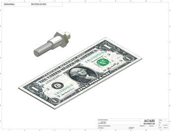 Automatic plastic and metal bottle unscrambler machine with 48 inches bowl, model BU7100, Part BU7000-03-063, by Acasi Machinery Inc.