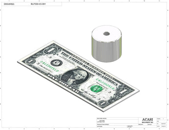 Automatic plastic and metal bottle unscrambler machine with 48 inches bowl, model BU7100, Part BU7000-03-091, by Acasi Machinery Inc.