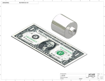 Automatic plastic and metal bottle unscrambler machine with 48 inches bowl, model BU7100, Part BU7000-03-101, by Acasi Machinery Inc.