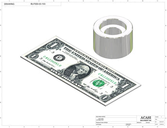 Automatic plastic and metal bottle unscrambler machine with 48 inches bowl, model BU7100, Part BU7000-03-103, by Acasi Machinery Inc.