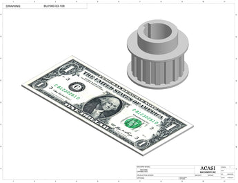 Automatic plastic and metal bottle unscrambler machine with 48 inches bowl, model BU7100, Part BU7000-03-108, by Acasi Machinery Inc.