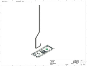 Automatic plastic and metal bottle unscrambler machine with 48 inches bowl, model BU7100, Part BU7000-05-009, by Acasi Machinery Inc.