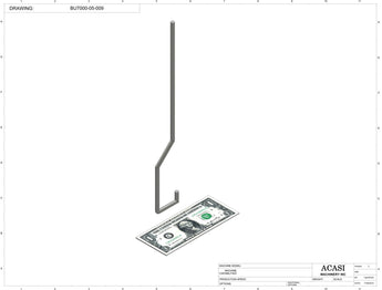 Automatic plastic and metal bottle unscrambler machine with 48 inches bowl, model BU7100, Part BU7000-05-009, by Acasi Machinery Inc.