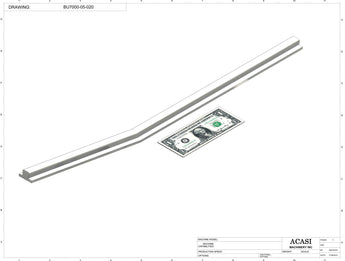 Automatic plastic and metal bottle unscrambler machine with 48 inches bowl, model BU7100, Part BU7000-05-020, by Acasi Machinery Inc.