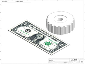 Automatic plastic and metal bottle unscrambler machine with 48 inches bowl, model BU7100, Part BU7000-05-031, by Acasi Machinery Inc.