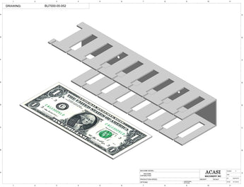 Automatic plastic and metal bottle unscrambler machine with 48 inches bowl, model BU7100, Part BU7000-05-052, by Acasi Machinery Inc.