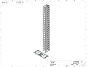 Automatic plastic and metal bottle unscrambler machine with 48 inches bowl, model BU7100, Part BU7000-05-053, by Acasi Machinery Inc.
