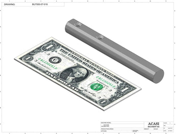 Automatic plastic and metal bottle unscrambler machine with 48 inches bowl, model BU7100, Part BU7000-07-018, by Acasi Machinery Inc.