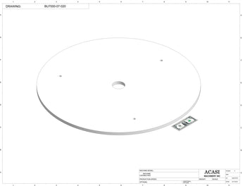 Automatic plastic and metal bottle unscrambler machine with 48 inches bowl, model BU7100, Part BU7000-07-020, by Acasi Machinery Inc.