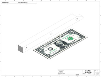 Automatic plastic and metal bottle unscrambler machine with 48 inches bowl, model BU7100, Part BU7000-09-010, by Acasi Machinery Inc.
