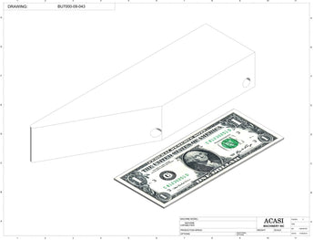Automatic plastic and metal bottle unscrambler machine with 48 inches bowl, model BU7100, Part BU7000-09-043, by Acasi Machinery Inc.